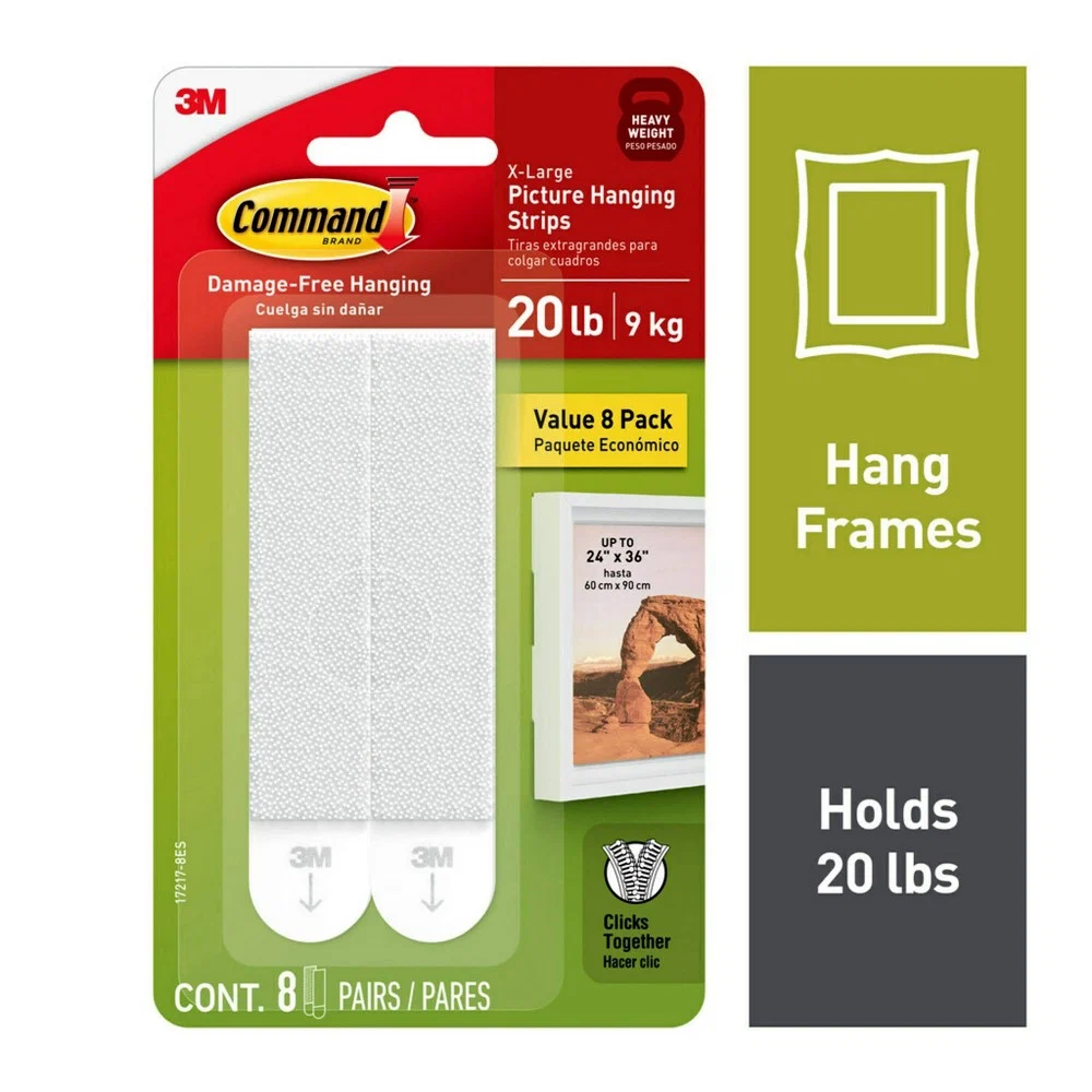 Exclusive COMMAND 20LB XL PIC HANG STRIPS High-Performance