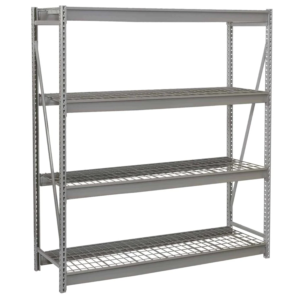 Smooth 72 quot w x 96 quot h Bulk Storage Racks with Wire Decking Recyclable