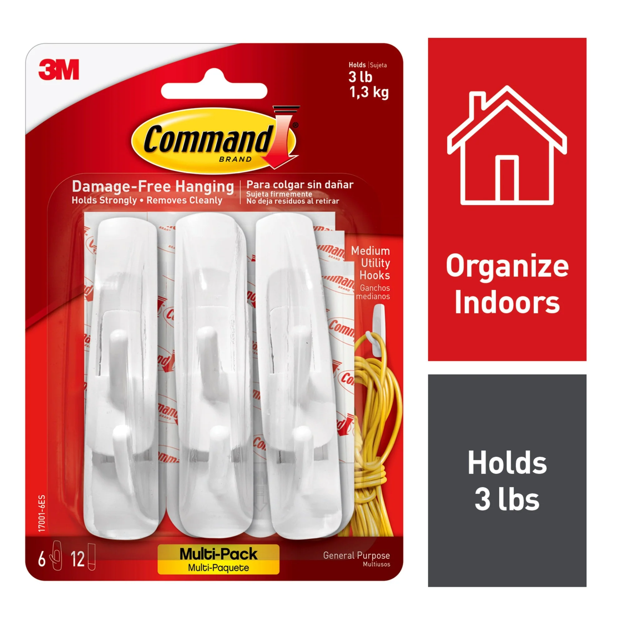 Detailed COMMAND MED HOOKS 3 VP 6HKS Professional