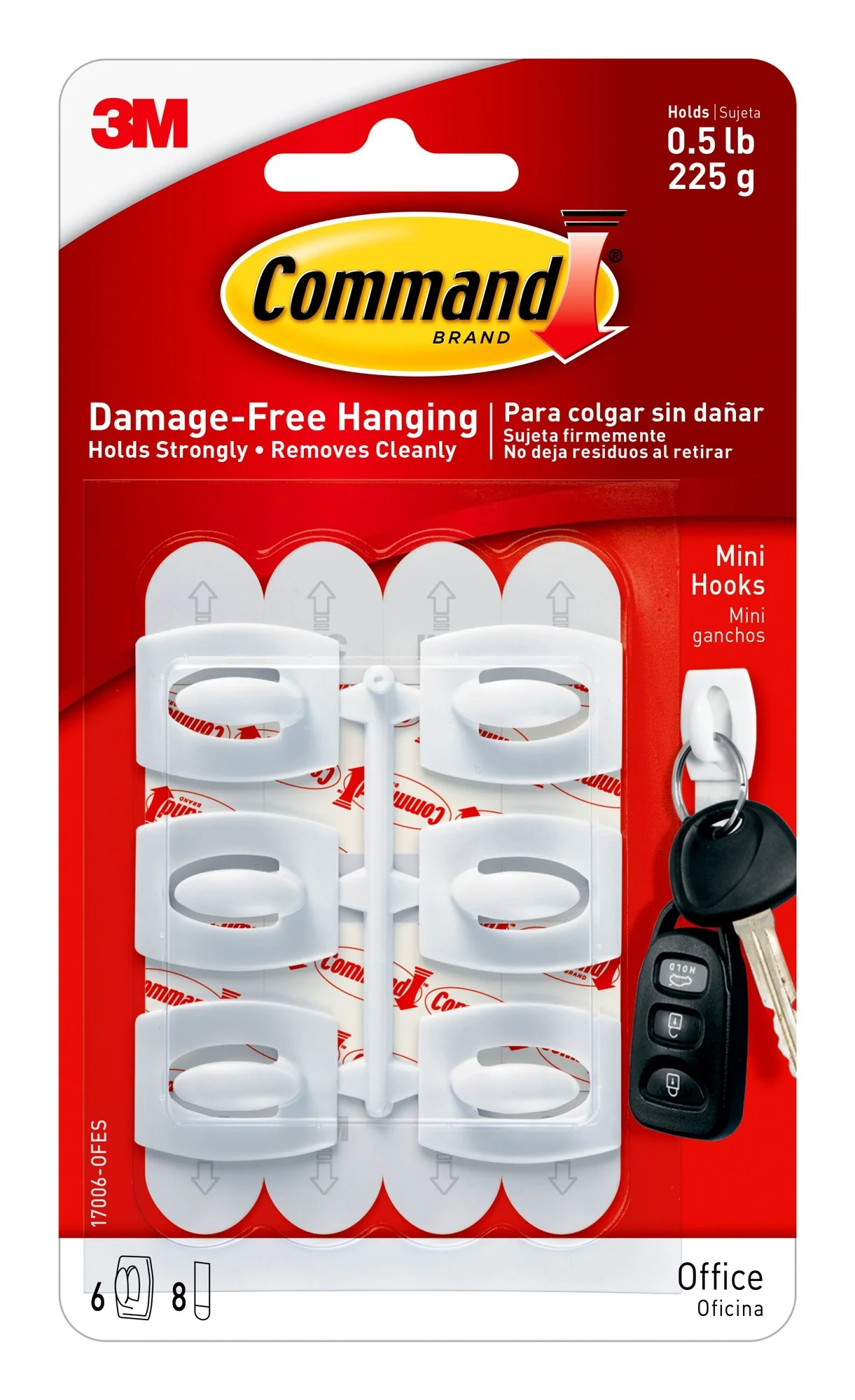 Excellent COMMAND MINI HOOKS .5 6HKS Reusable