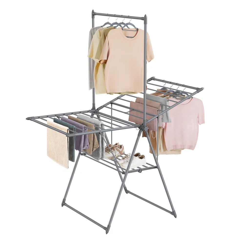 Eco-Friendly SONGMICS HOME 2-Level Foldable Laundry Drying Rack Refined