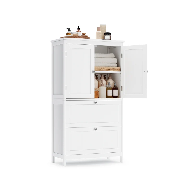 Sustainable VASAGLE standing Cabinet with 2 Drawers and 2 Doors Organic