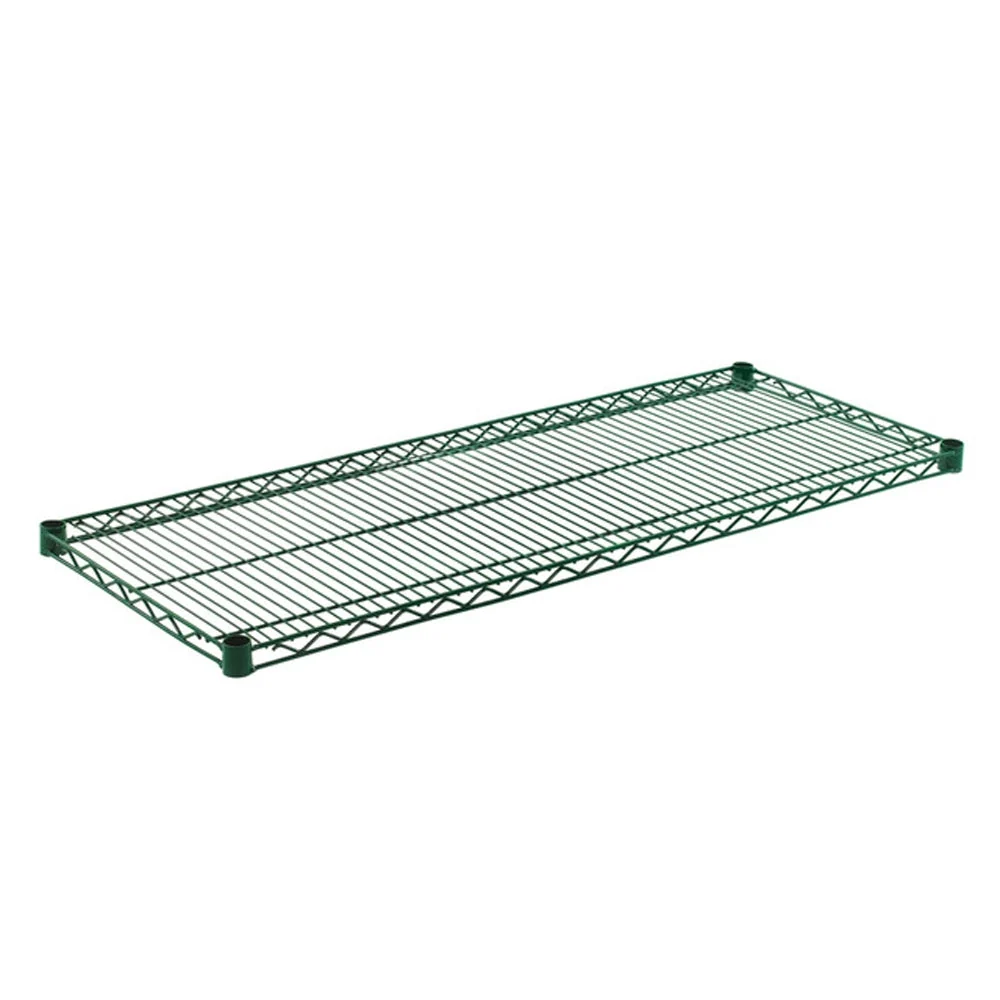 Fine 24 quot d Green Epoxy Wire Shelves Natural