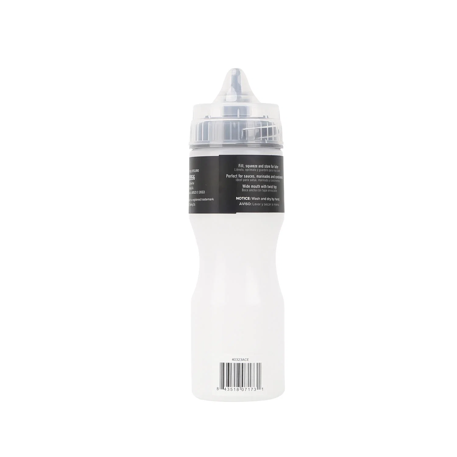 Modern CONDIMENT SQUEEZE BOTTLE WHT BLK Organic