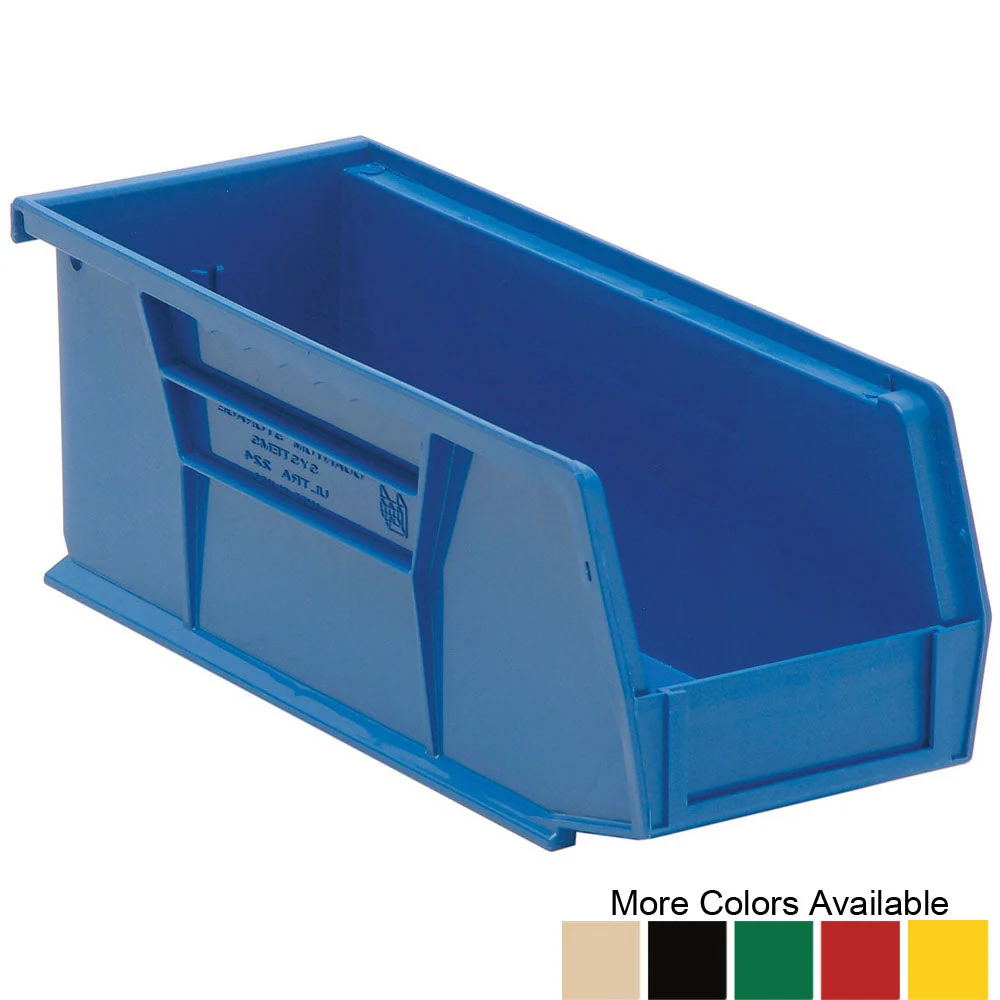 Next-Generation 10-7 8 quot d x 4-1 8 quot w x 4 quot h Ultra Stacking and Hanging Bins – 12 Pack Powerful