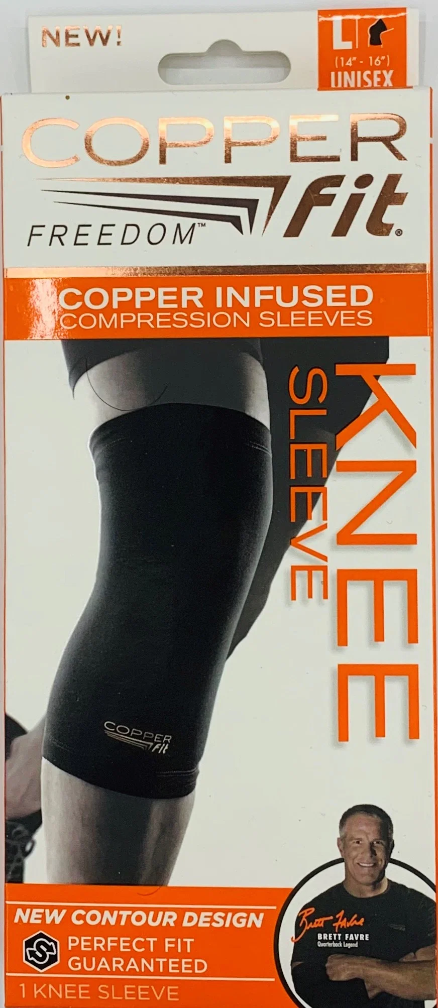 Secure COPPER FIT KNEE SLEEVE LARGE High-End