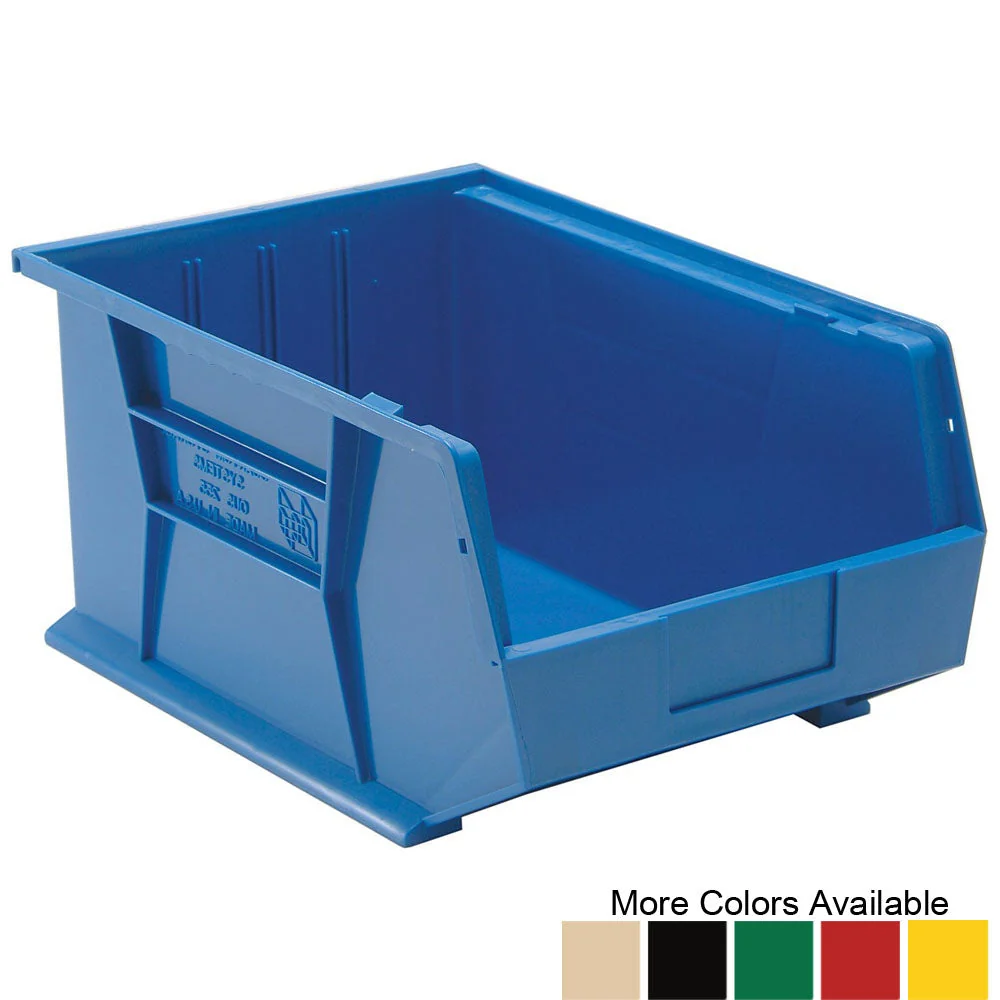 Enhanced 16 quot d x 11 quot w x 8 quot h Ultra Stacking and Hanging Bins – 4 Pack Exclusive