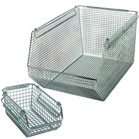 Fashionable Wire Mesh Bins w Bin Hangers High-End