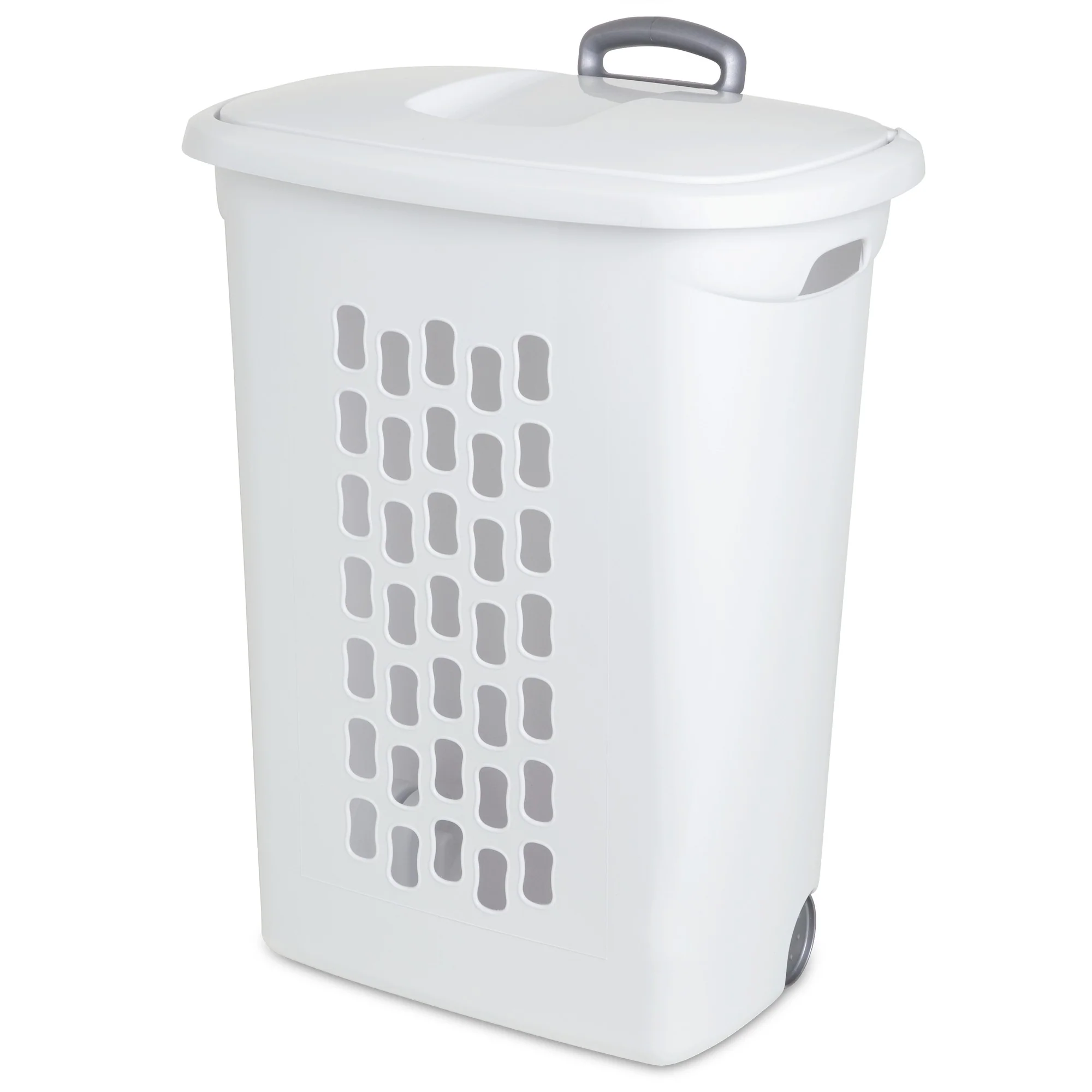 Green STERILITE WHEELED LAUNDRY BASKET Versatile