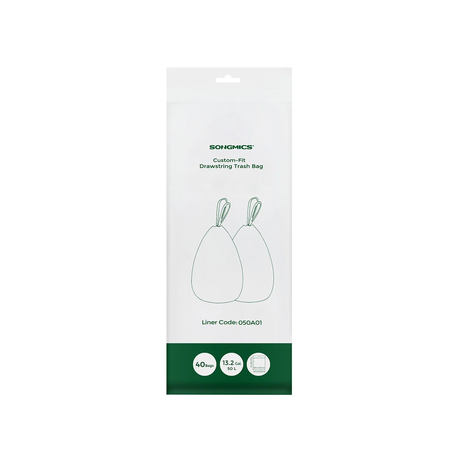Detailed SONGMICS Trash Bags for 13.2 Gallon Trash Cans Contemporary