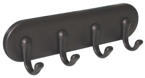 Premium 4 HOOK KEY RACK BROWN Secure