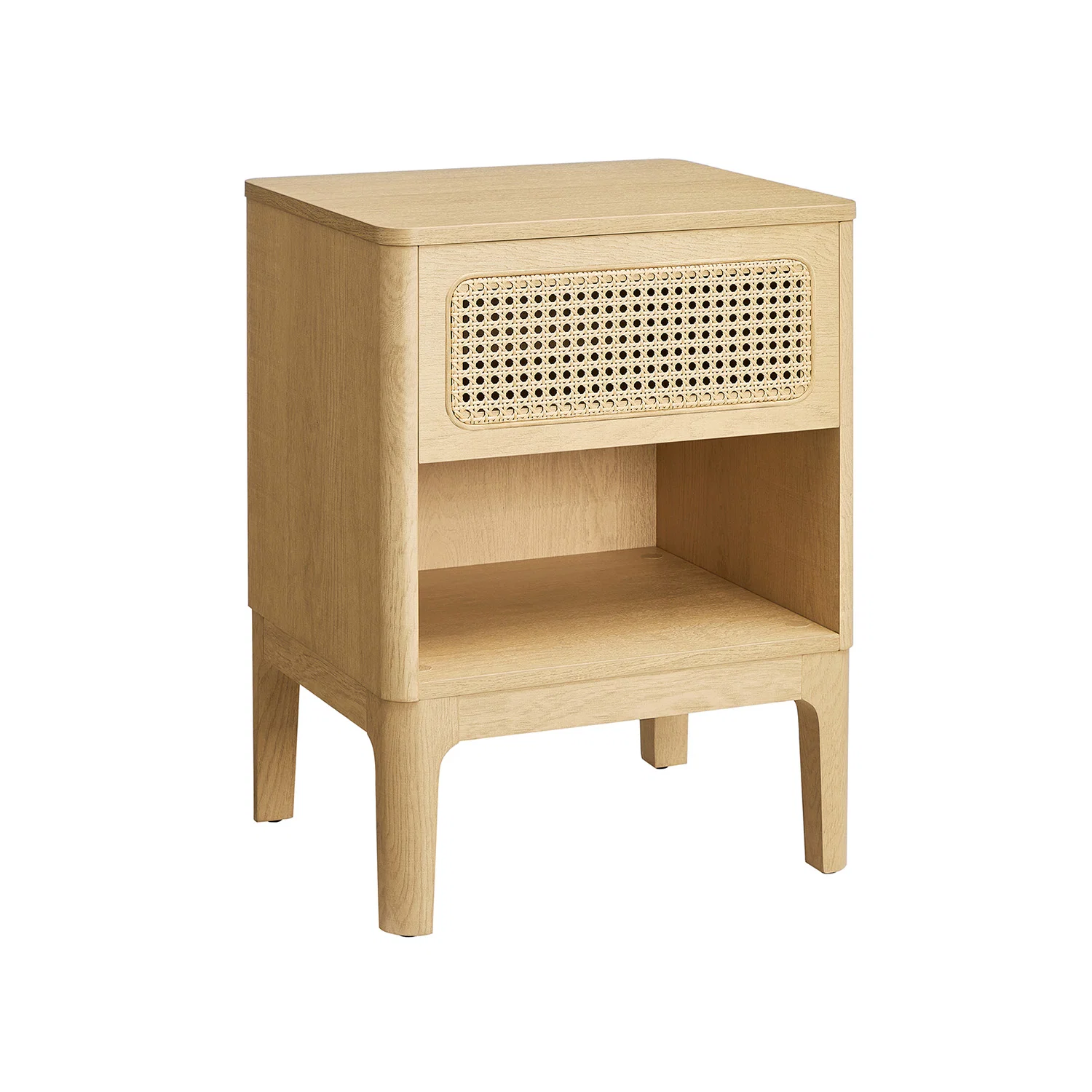 Green VASAGLE Rattan Nightstand with Drawer Verified