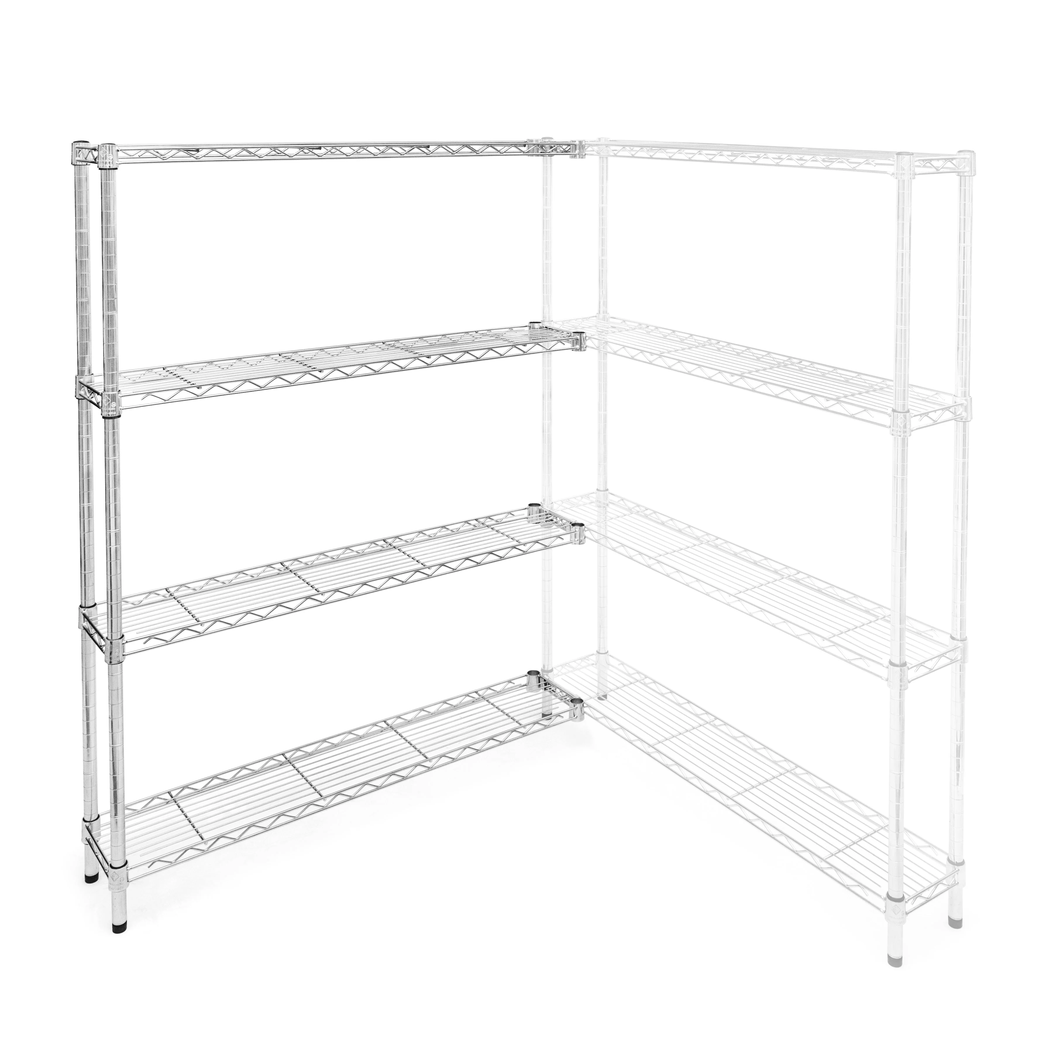 Outstanding 8 quot d x 42 quot w Wire Shelving Add-On Units w 4 Shelves Exclusive