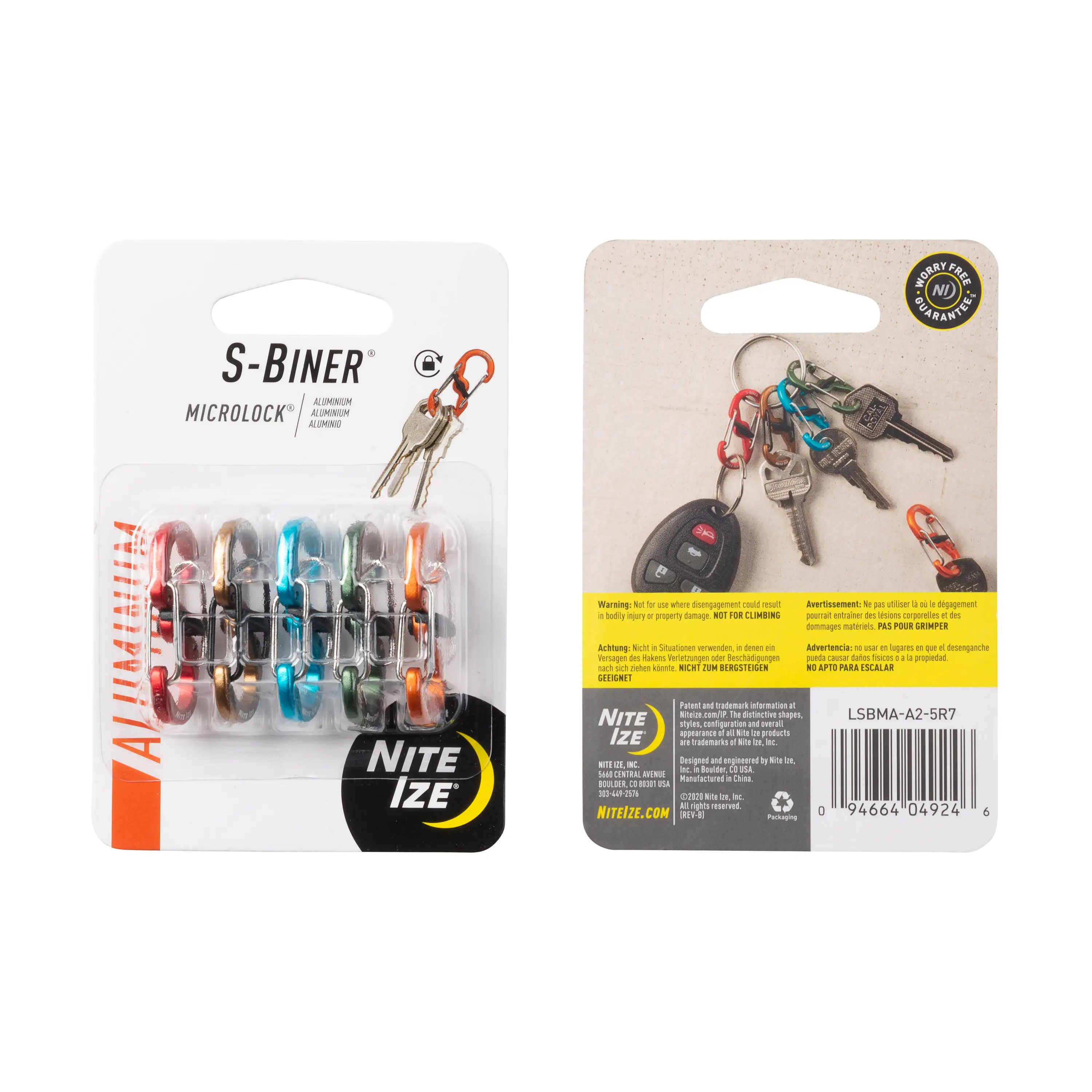 Exceptional S-BINER MICROLOCK ALUMINUM 5PK Natural