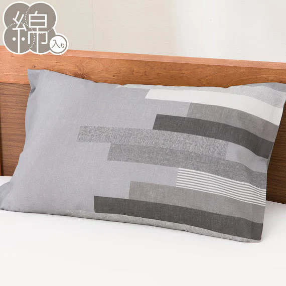 Certified PILLOW CASE PT53 GEOMETRIC PATTERN DGY Sophisticated