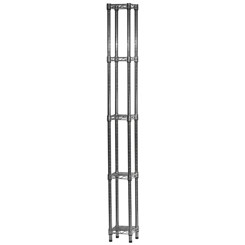 Fashionable 10 quot d x 10 quot w Chrome Wire Shelving w 5 Shelves Exceptional