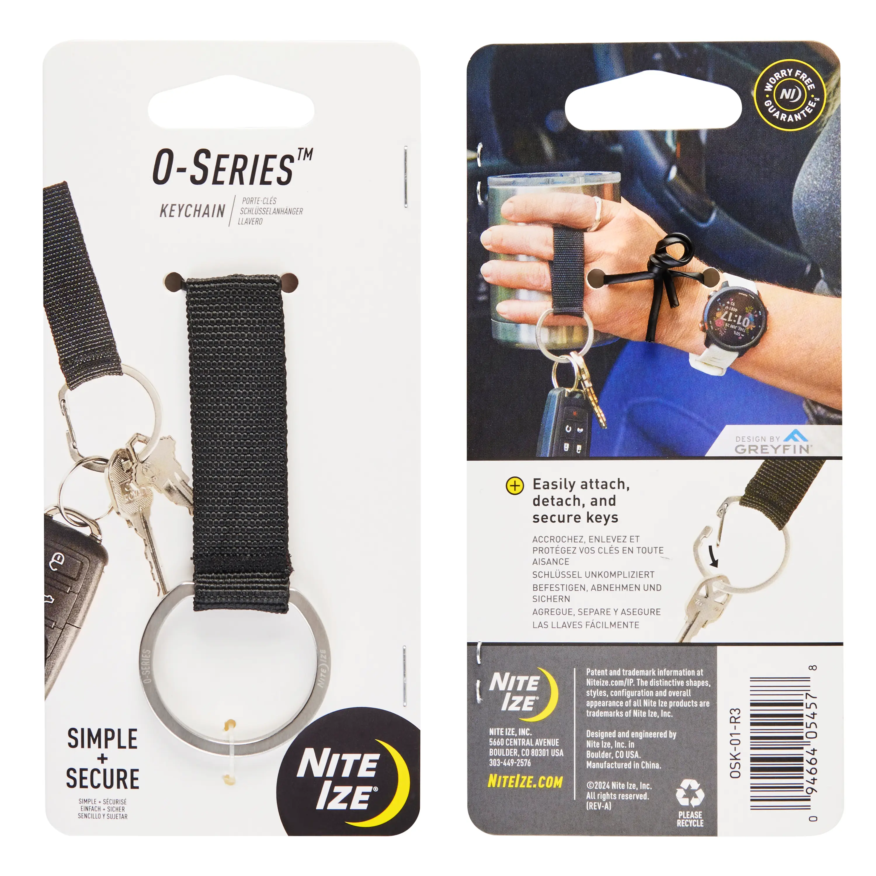 Fast O SERIES KEYCHAIN BLACK Sustainable