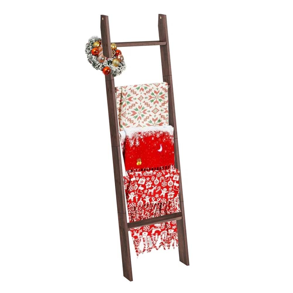 Trendy VASAGLE 5-Tier Blanket Ladder Shelf Top-Quality