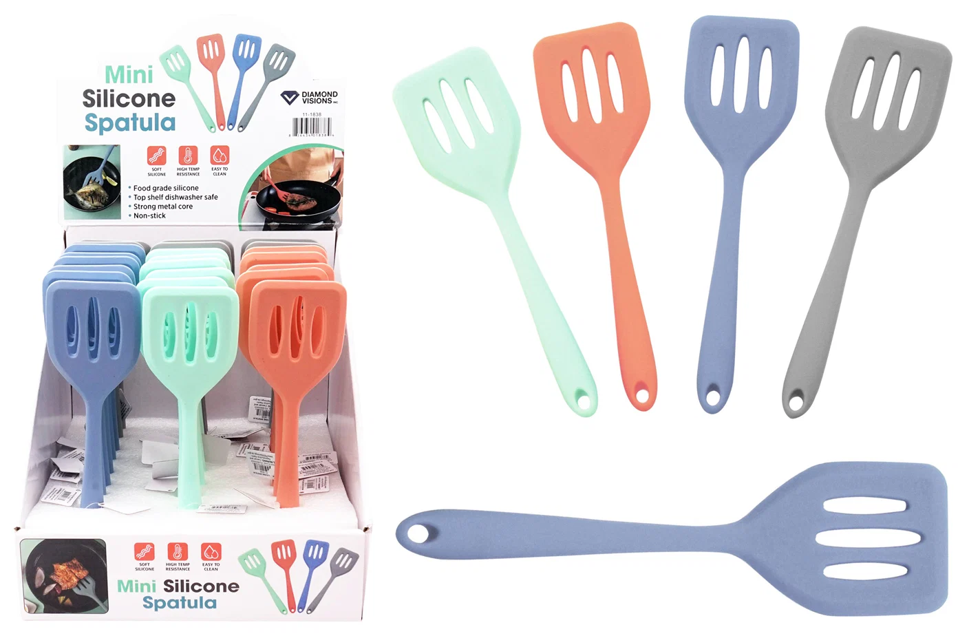 Easy-to-Use MINI SILICONE TURNER SPATULA Specialty