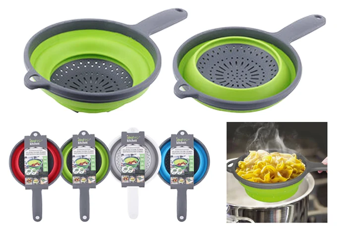 Artisan SILICONE COLANDER W HANDLE Reusable