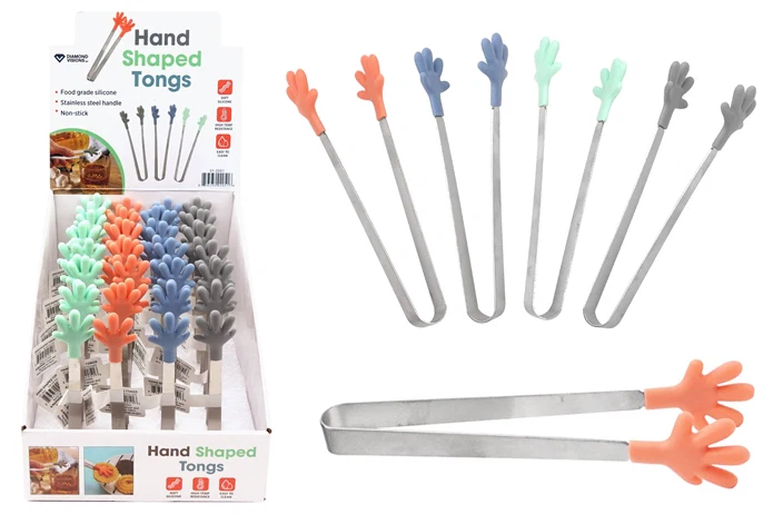 Secure MINI HAND SILICONE TONGS Fine