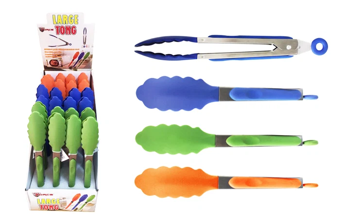 Practical SILICONE STEEL TONGS 9 quot Casual