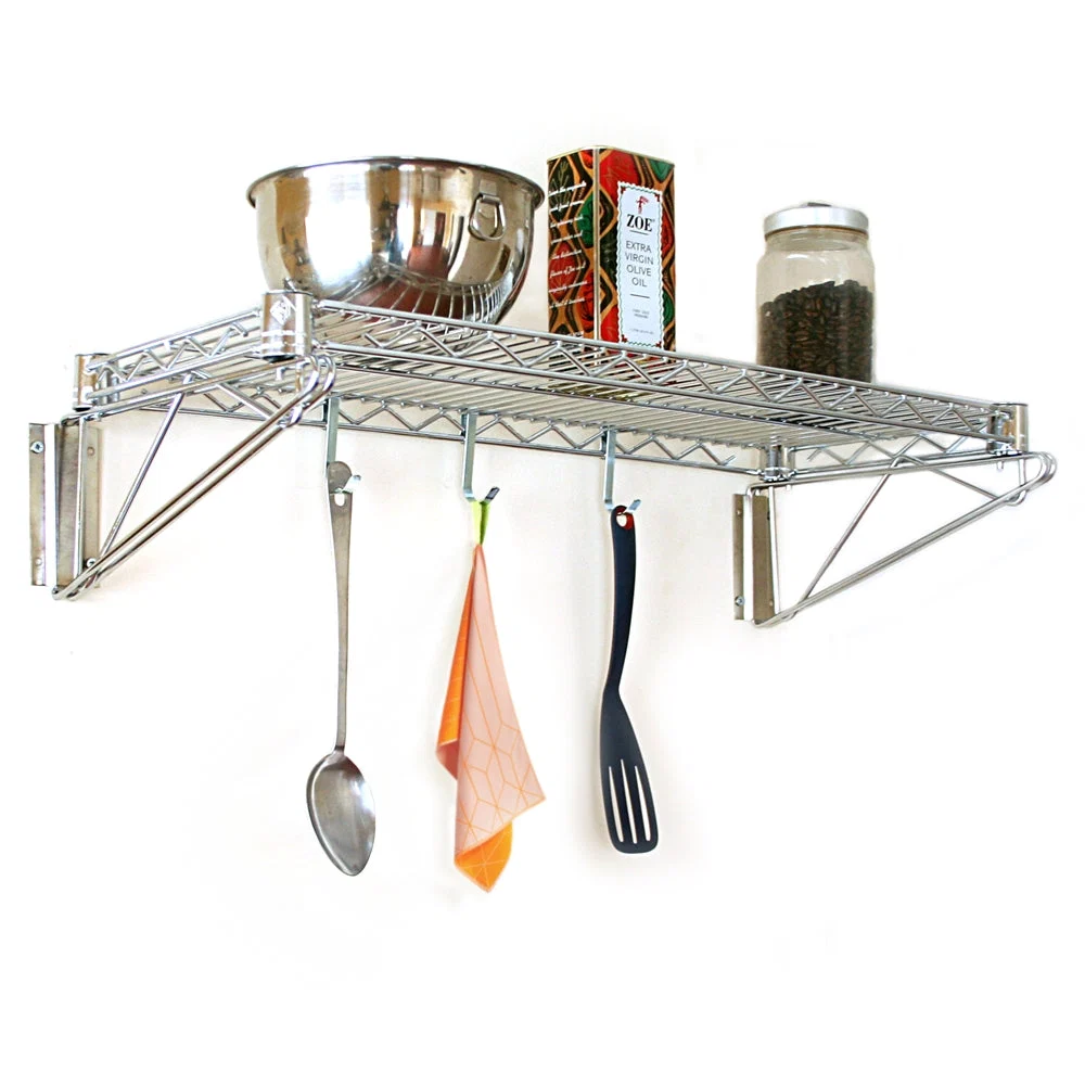 Sustainable 8 quot d Wall-Mounted Wire Shelves Relaxed