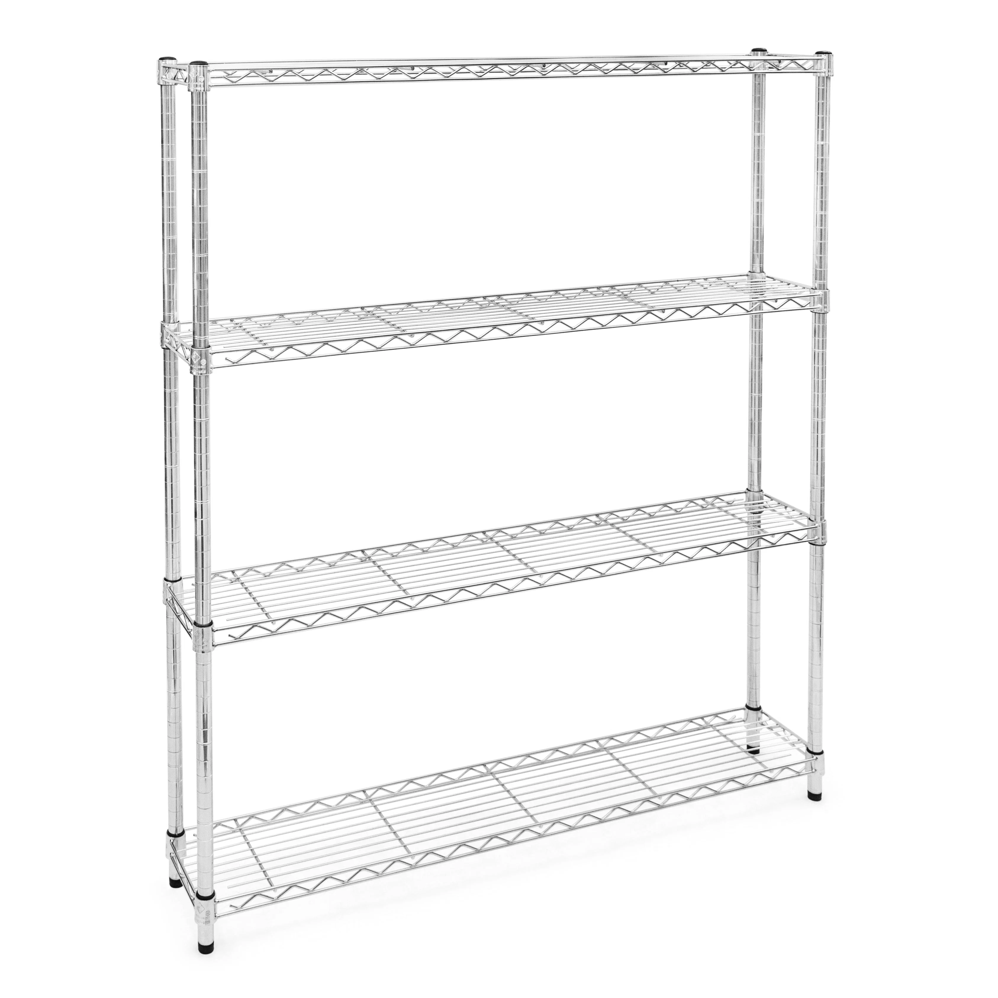 Elegant 8 quot d x 48 quot w Chrome Wire Shelving w 4 Shelves Artisan