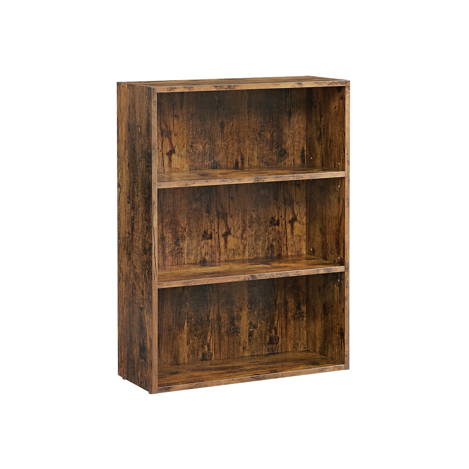 Prestigious VASAGLE 3-Tier Open Bookcase with Adjustable Storage Shelves Smooth