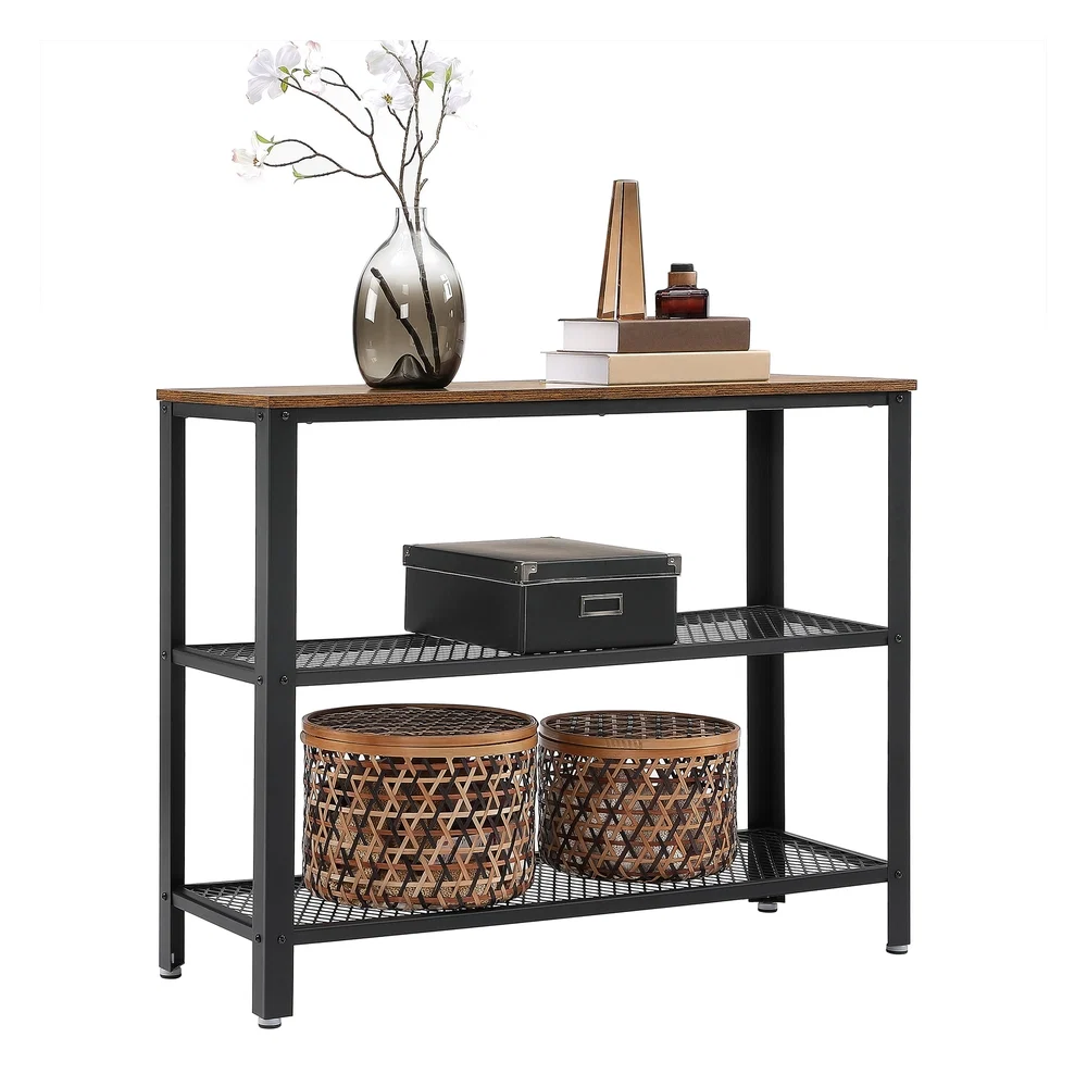 Next-Generation VASAGLE Mesh Shelves Hallway Table Minimalist