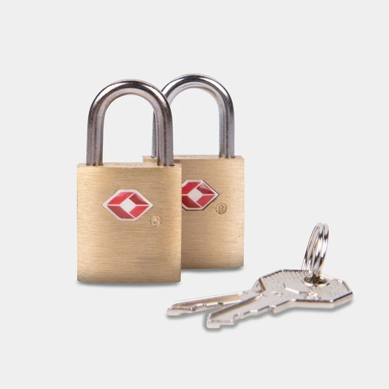 Pure TSA PADLOCKS SET OF 2 BRASS Functional