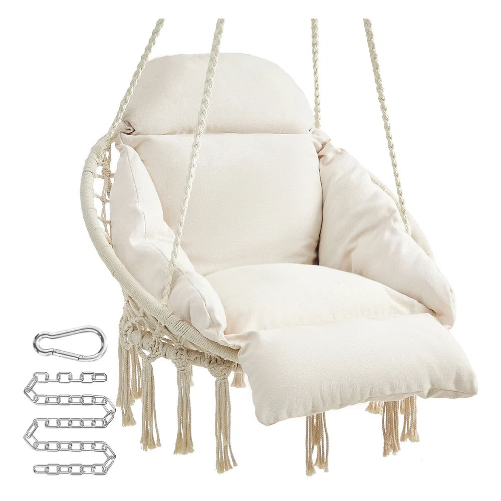Unique SONGMICS Hanging Chair with Thick Cushion Authentic