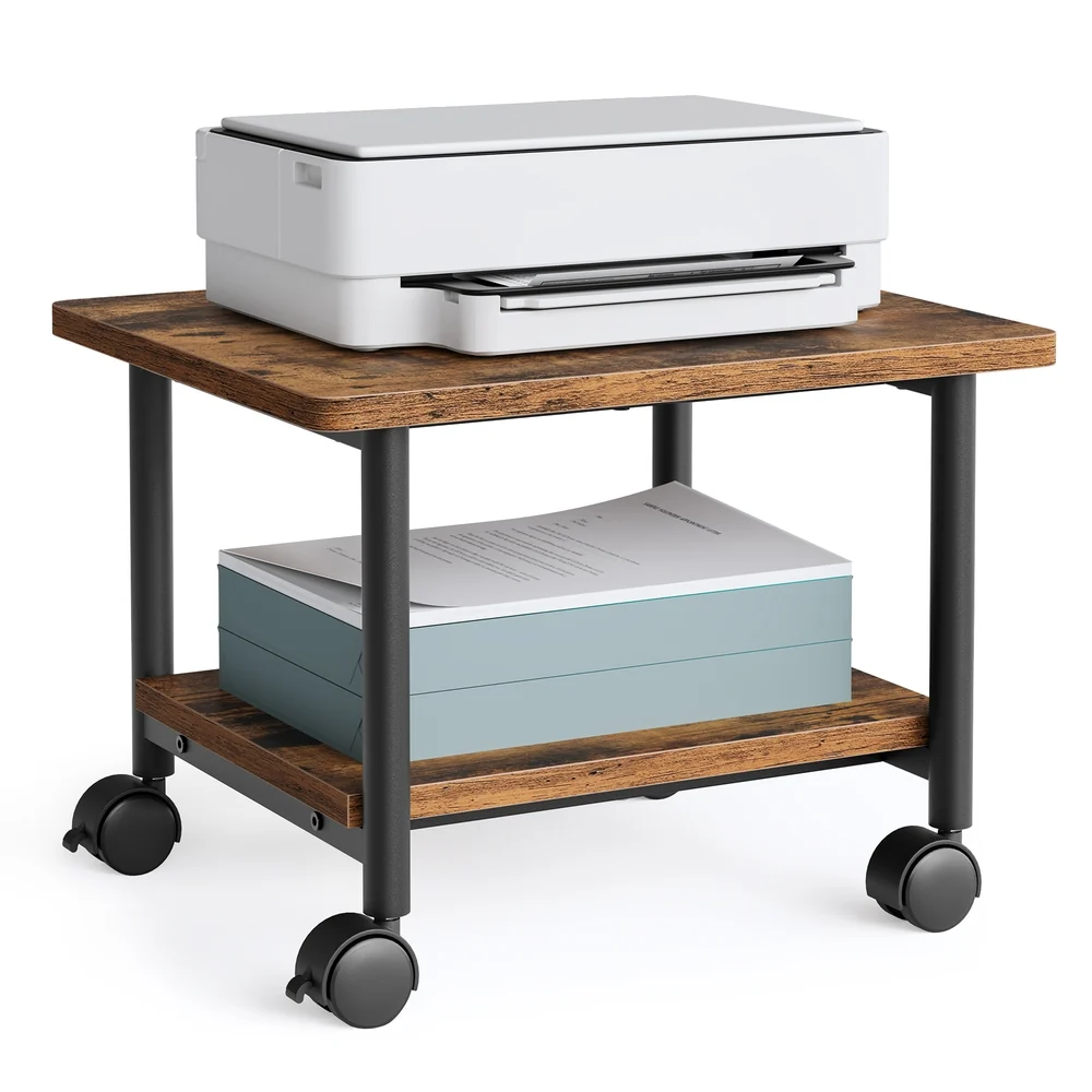 Original VASAGLE Industrial Under Desk Printer Stand Easy-to-Use
