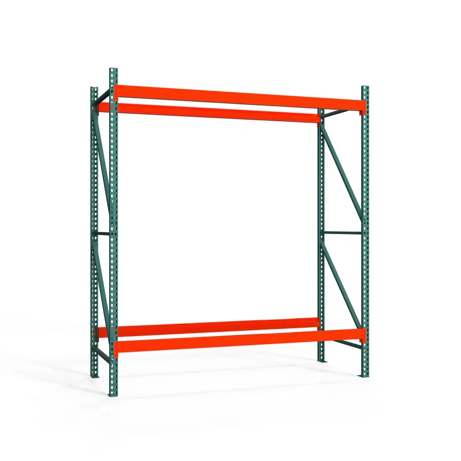Detailed 2-Tier Teardrop Pallet Rack Starter Units – 48 quot d x 120 quot h Recyclable