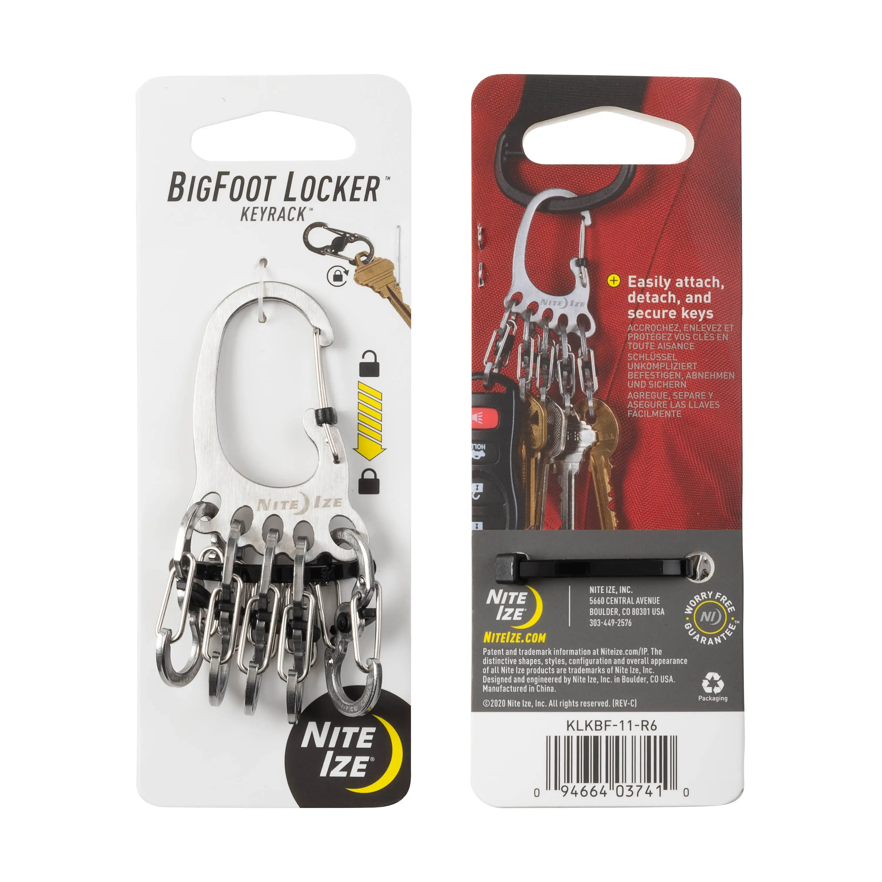 Authentic BIGFOOT LOCKER KEYRACK STAINLESS Practical