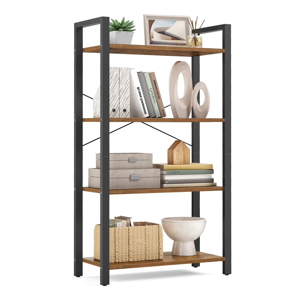 Contemporary VASAGLE Industrial Ladder shelf Bookcase Recyclable