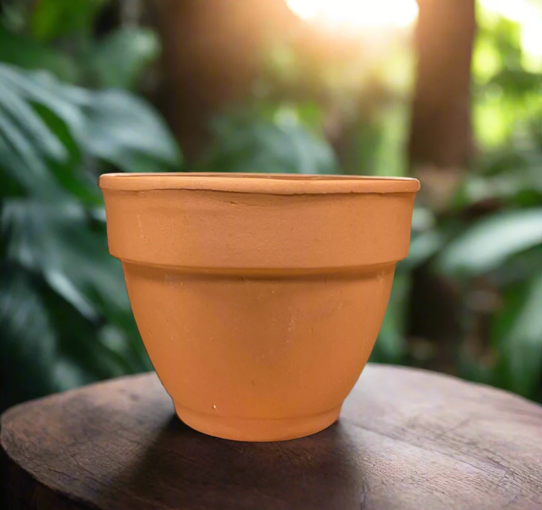 Convenient TERRACOTTA BELL POT 4.3 quot Green