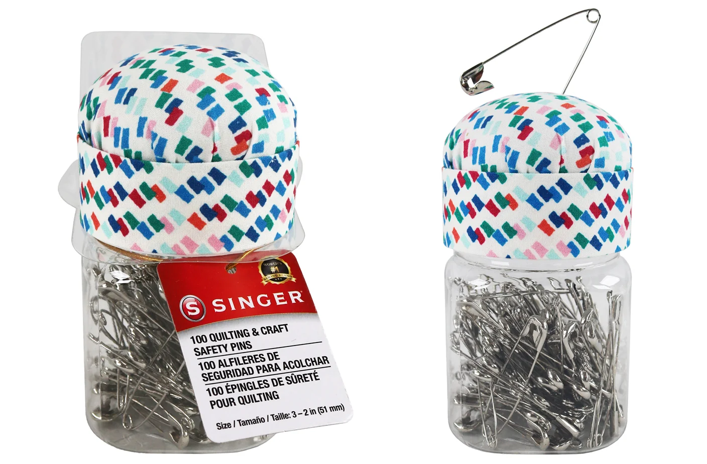 Effective PIN CUSHION W SAFETY PINS Fashionable