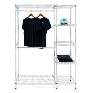Carefully Designed Double Hang Closet Wire Shelving System – 18 quot d x 72 quot h Professional