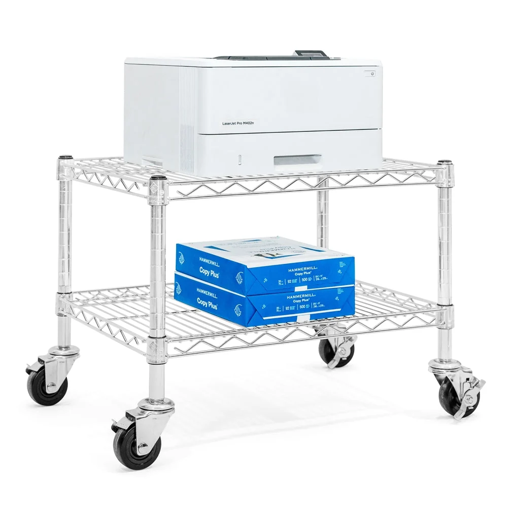 Easy-to-Use Rolling Under Desk Printer Stand Reusable