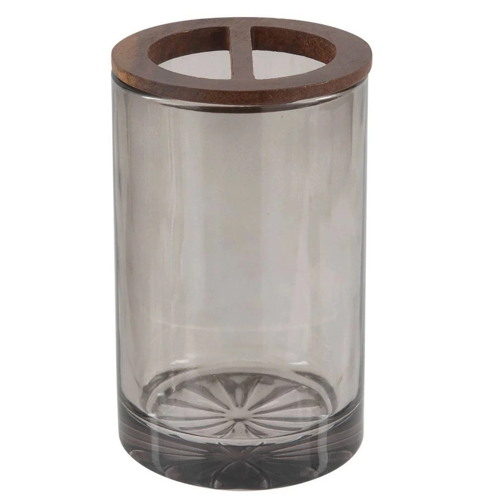 Functional VASO TOOTHBRUSH HOLDER ACASIA GREY Solid