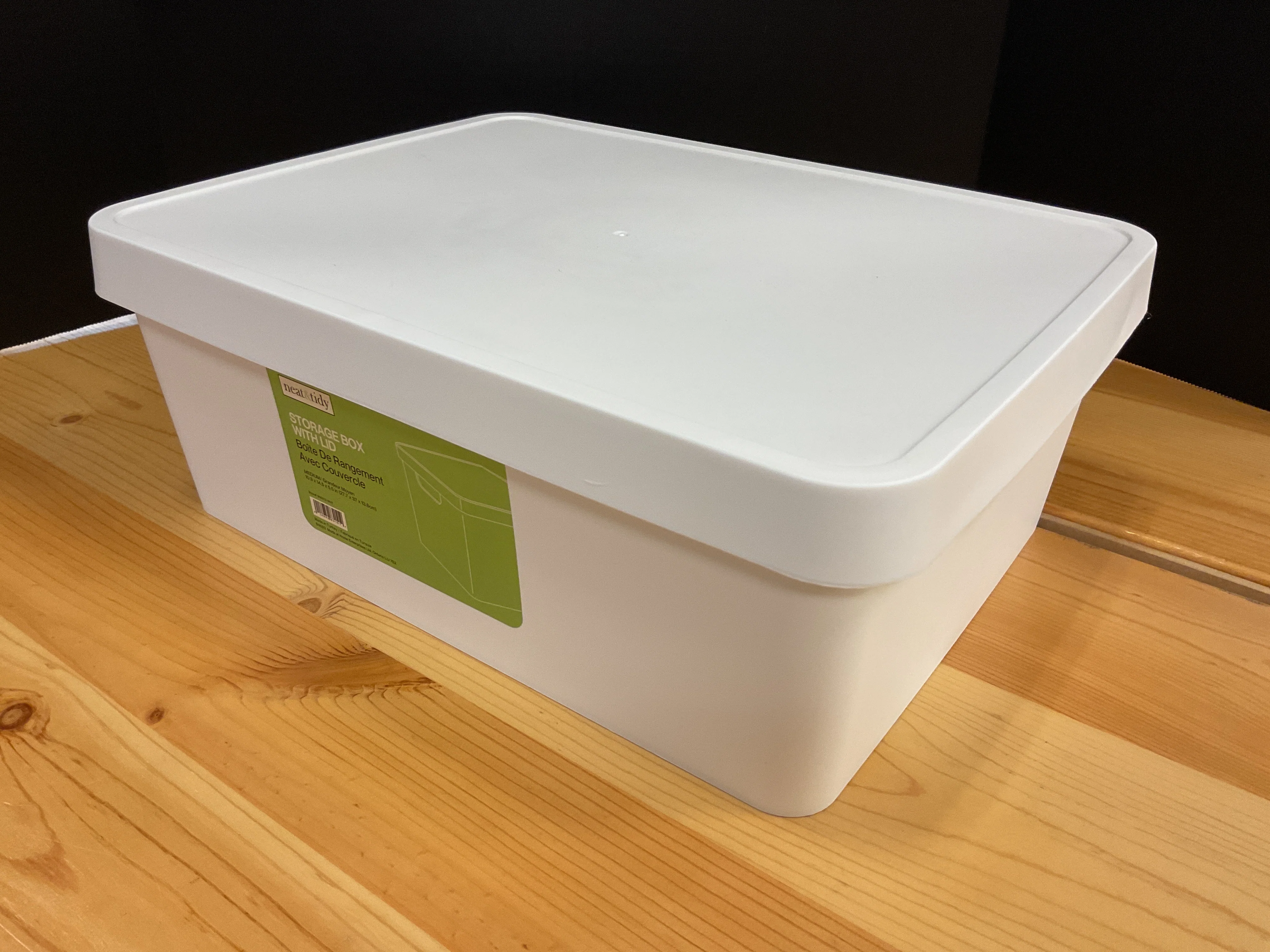 Sophisticated STRG BOX W LID 10.9 X 14.6 X 5.40 WHITE Next-Generation