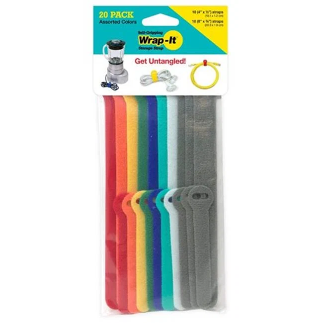 Breathable CABLE TIES ASSORTED 20 PACK 5 quot 8 quot MULTI COLOR Exceptional