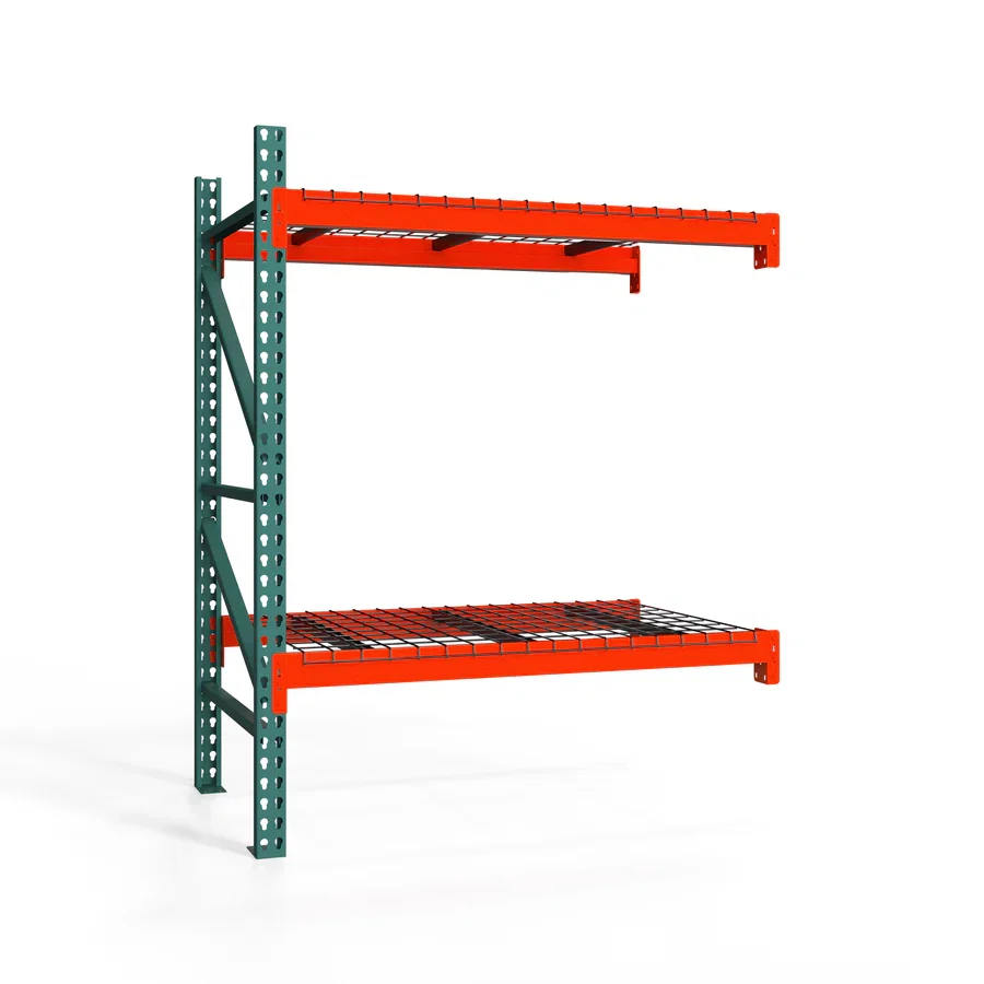 Smooth 2-Tier Teardrop Pallet Rack Add-On Units w Wire Decking – 36 quot d x 72 quot h Quality