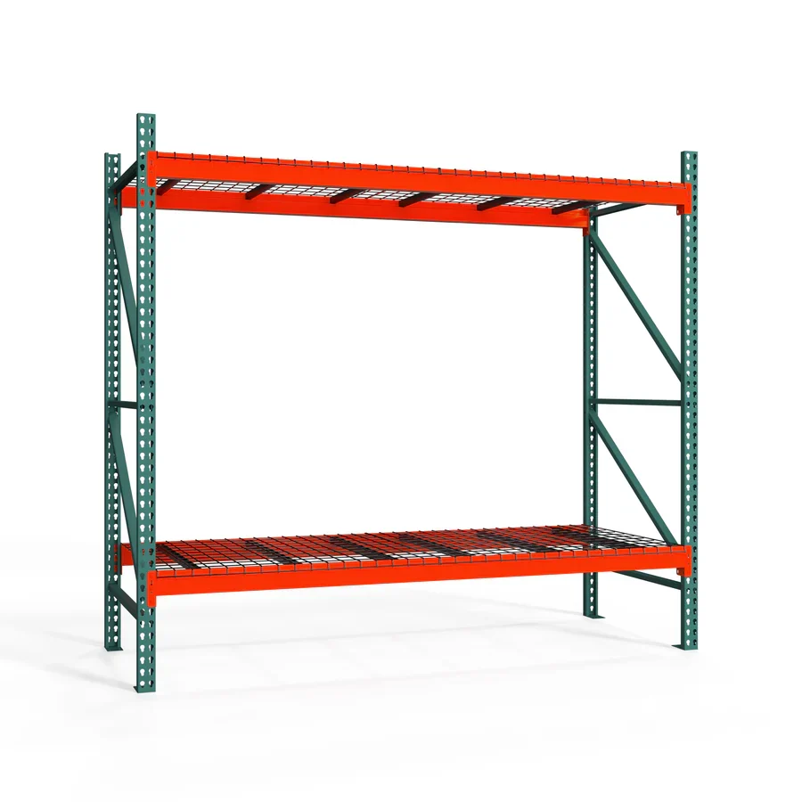 Proven 2-Tier Teardrop Pallet Rack Starter Units w Wire Decking – 36 quot d x 96 quot h Stylish