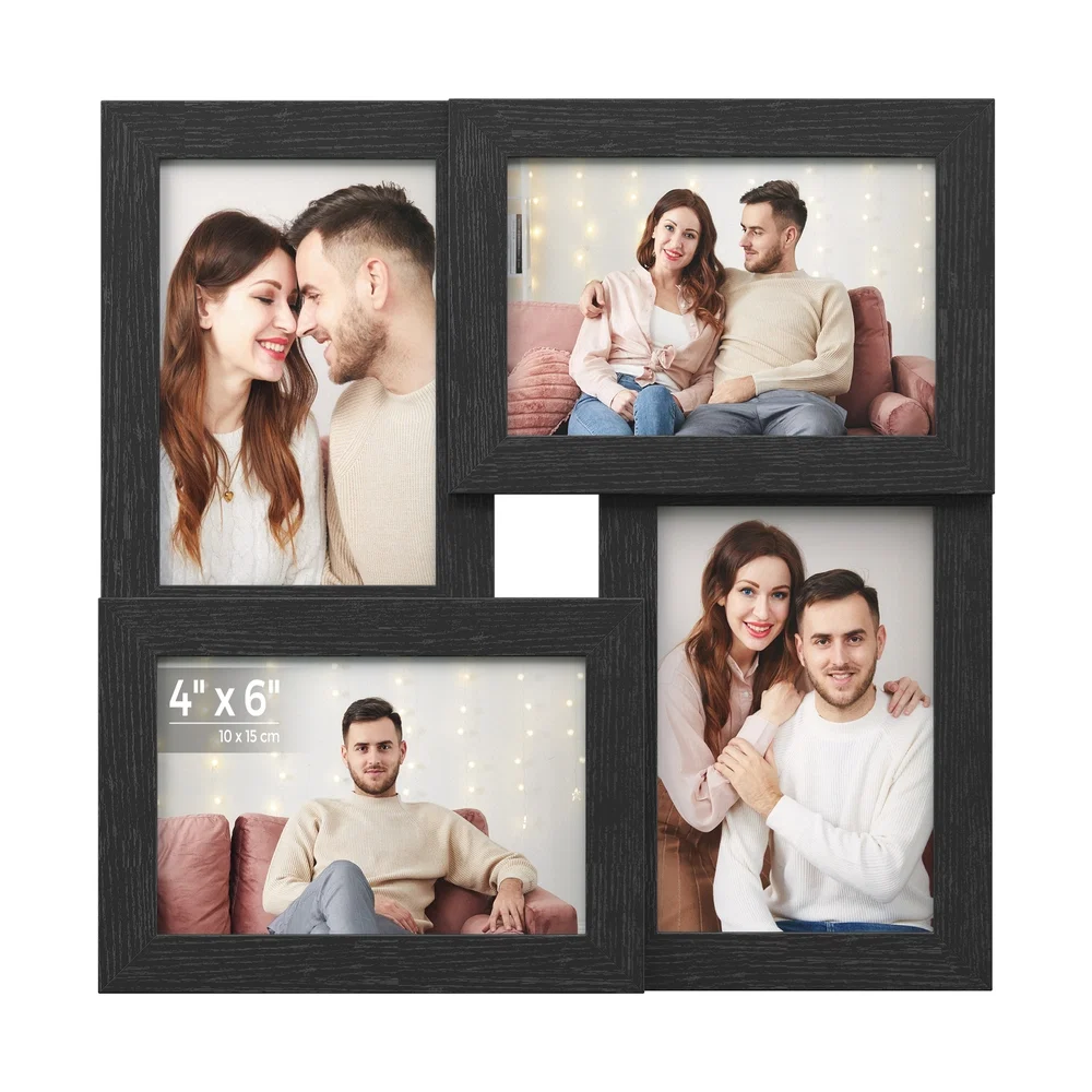 Easy-to-Use SONGMICS Set of 4 4×6 Collage Picture Frames Reusable