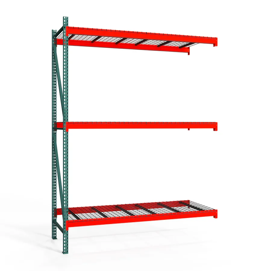 Comfortable 3-Tier Teardrop Pallet Rack Add-On Units w Wire Decking – Heavy Duty – 36 quot d x 144 quot h Professional