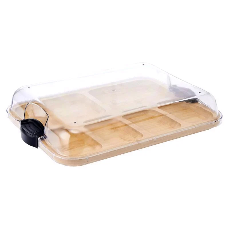 User-Friendly BAMBOO SERVING TRAY W LID High-Quality