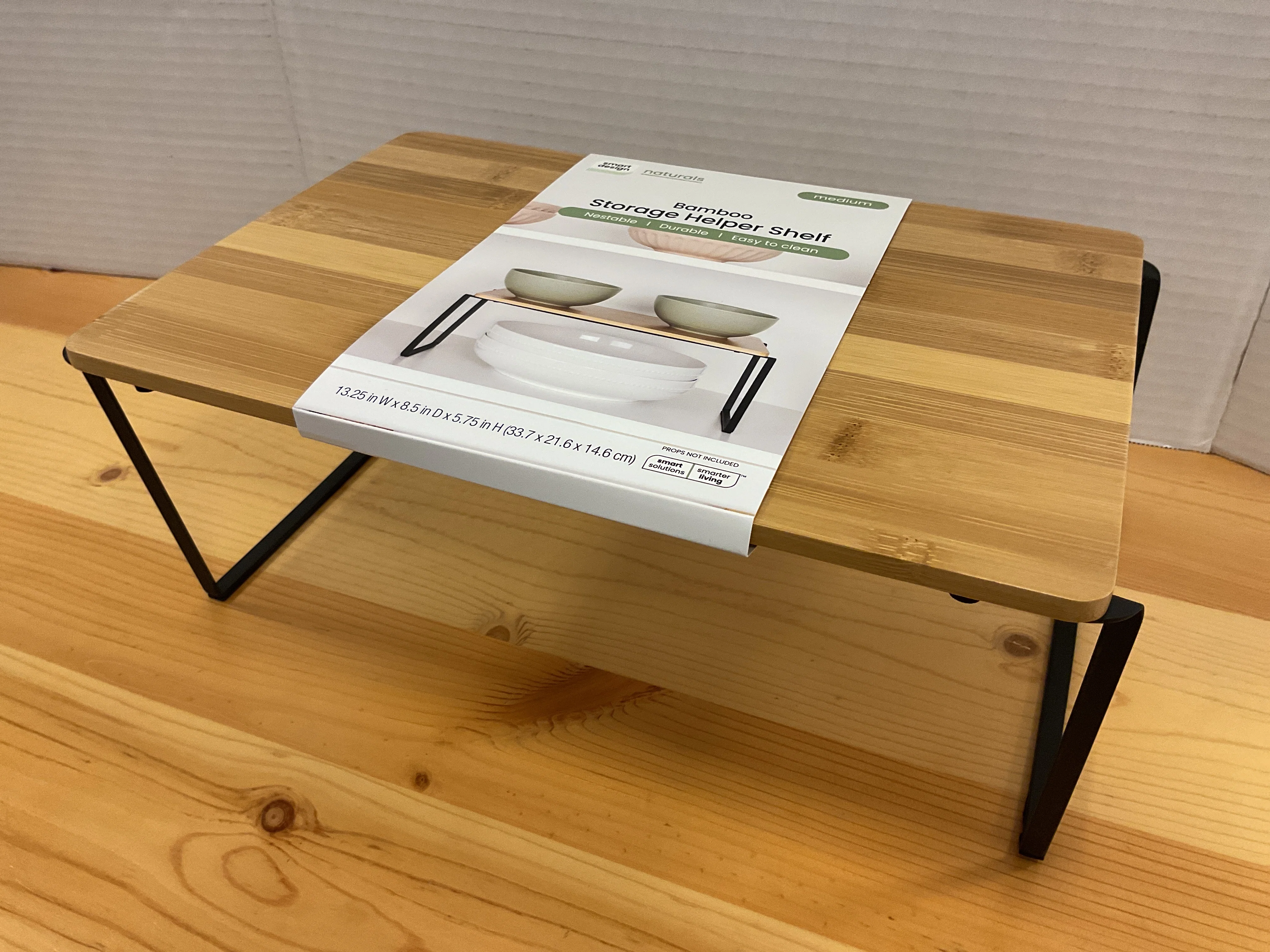 Green STORAGE HELPER SHELF MED BAMBOO Healthy