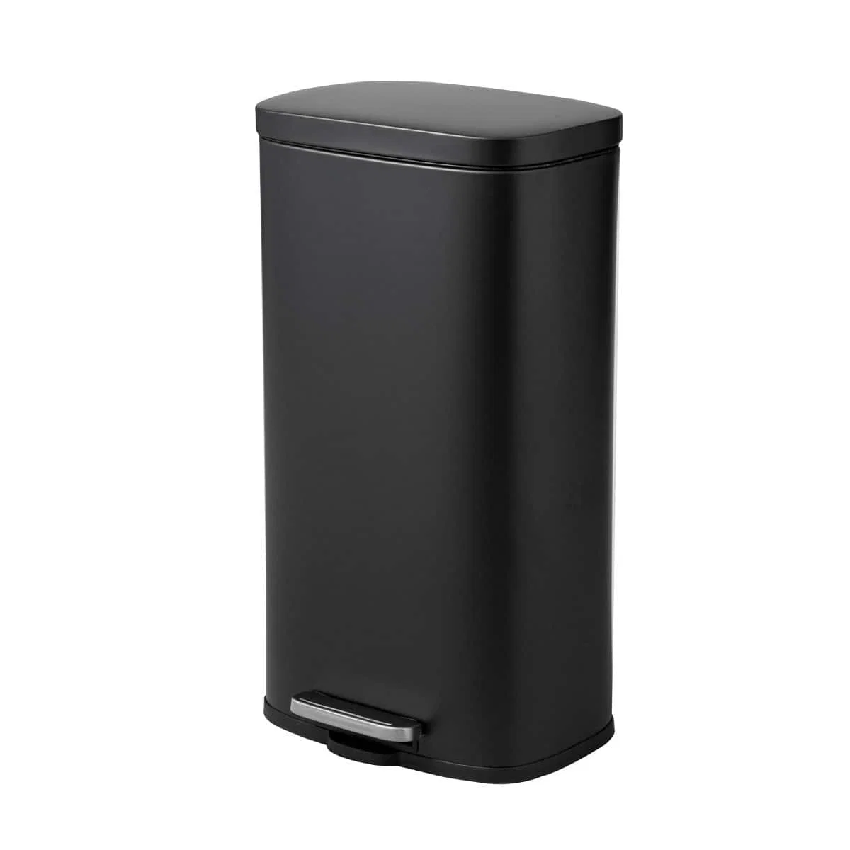 Convenient Rectangle Soft-Close Trash Can 30L H8 Black Flexible